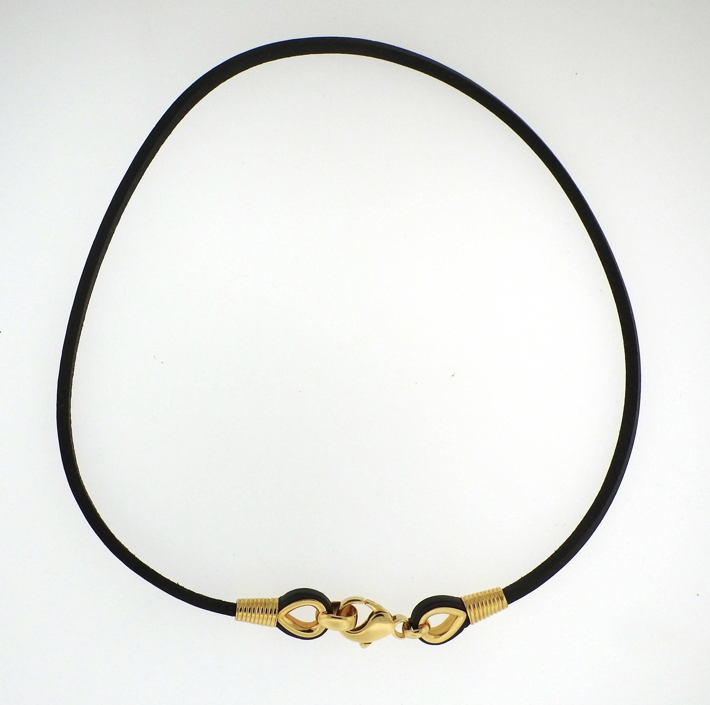 bvlgari leather necklace