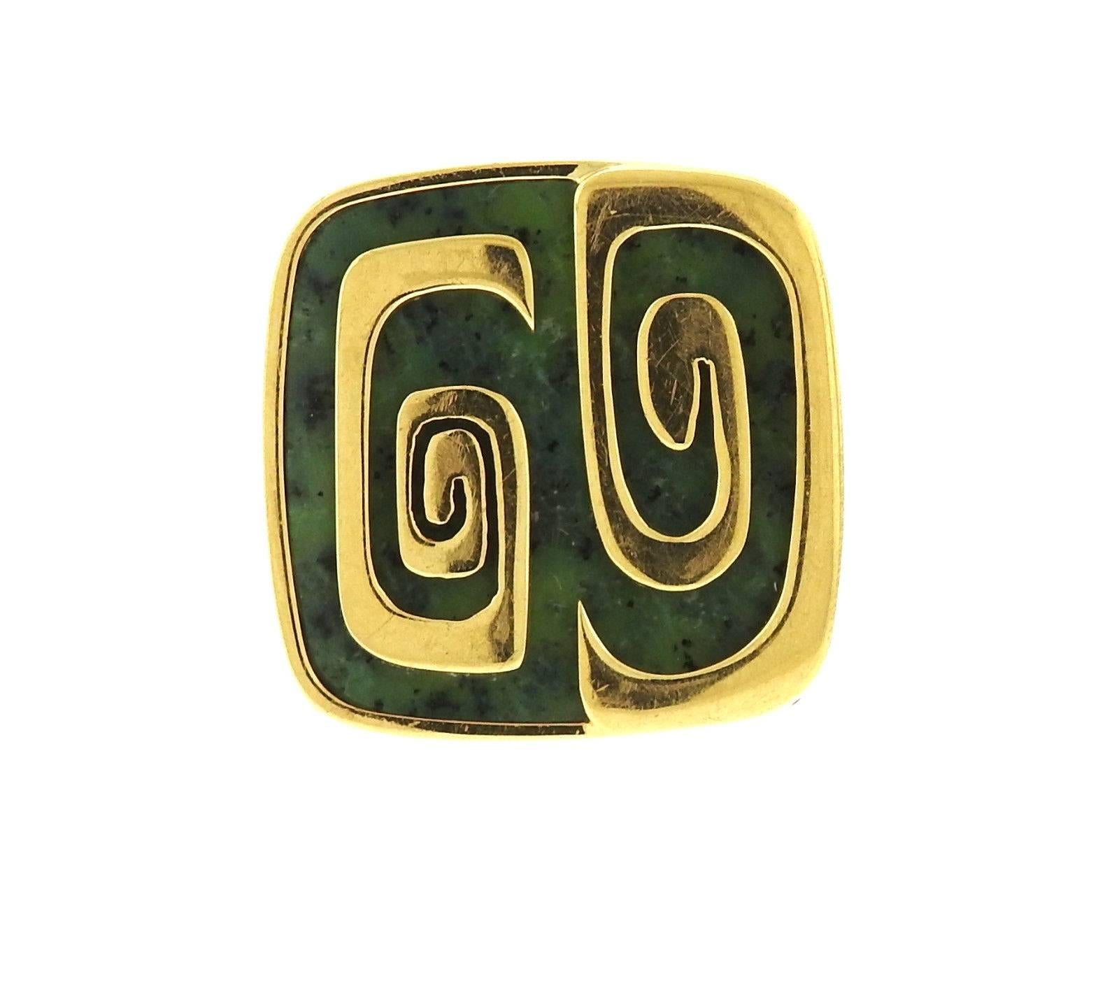Women's Bulgari Green Garnet Gold Ring