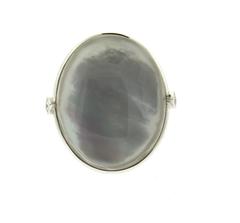 Ivanka Trump Mother of Pearl Crystal Diamond Gold Large Ring