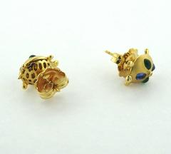 Temple St. Clair Sapphire Emerald Diamond Gold Turtle Earrings