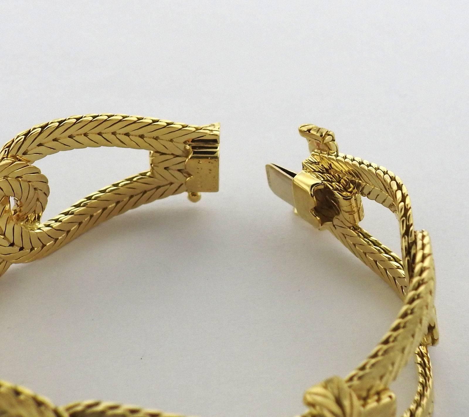 Women's Buccellati Oro Gold Twisted Link Bracelet