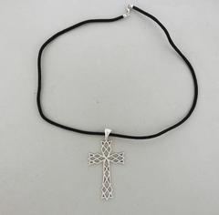Buccellati Gold Cross Pendant Cord Necklace