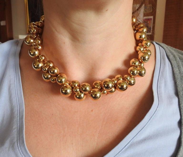 Marina B Atomo Gold Sphere Necklace at 1stDibs marina b vintage