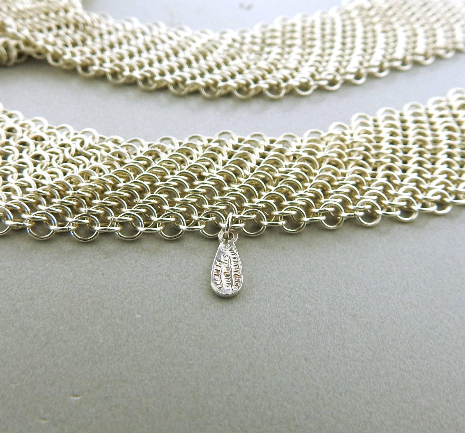 silver mesh necklace
