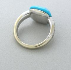 Pomellato Capri Turquoise Diamond Gold Ring