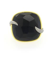 Pomellato Victoria Jet Diamond Gold Ring