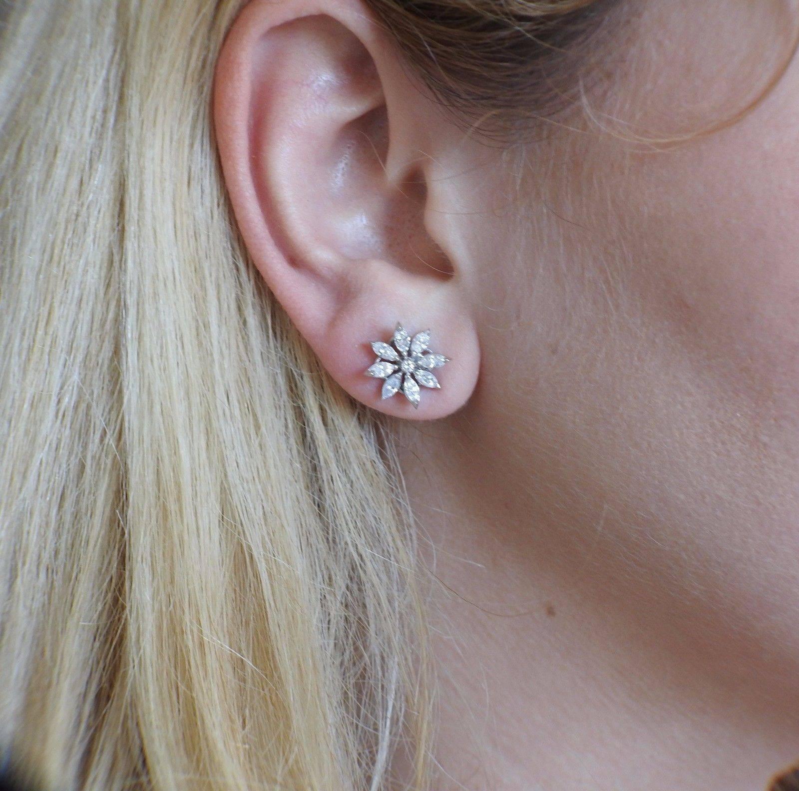 Asprey Diamond Platinum Earrings 1