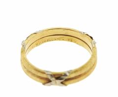 Buccellati Gold X Wedding Band Ring