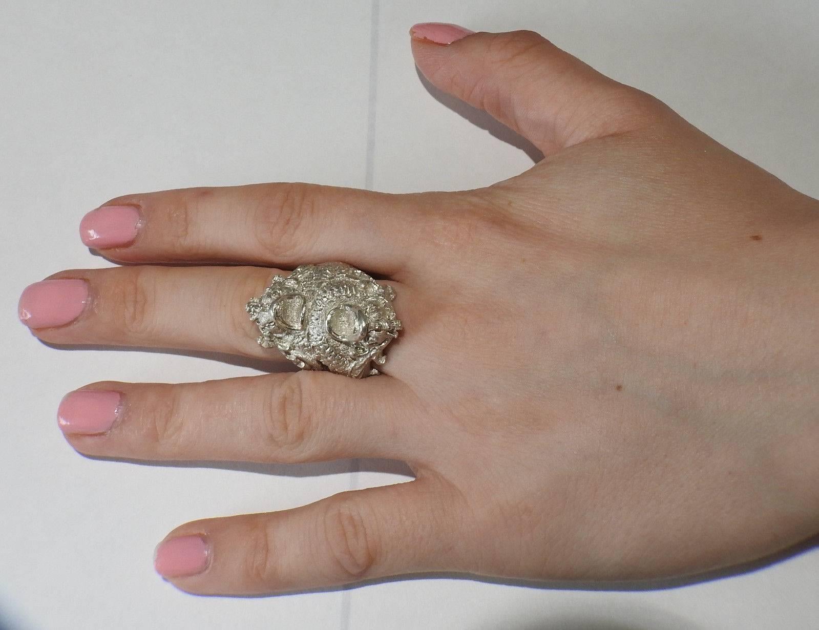 Women's Buccellati Large Silver Asian Koi Fish Ring