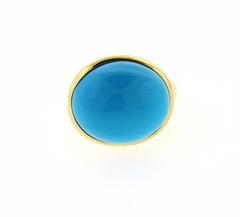 Tiffany & Co. Elsa Peretti Turquoise Cabochon Gold Ring