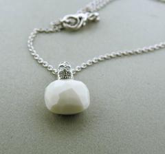 Pomellato Capri Gold Diamond White Opal Pendant Necklace