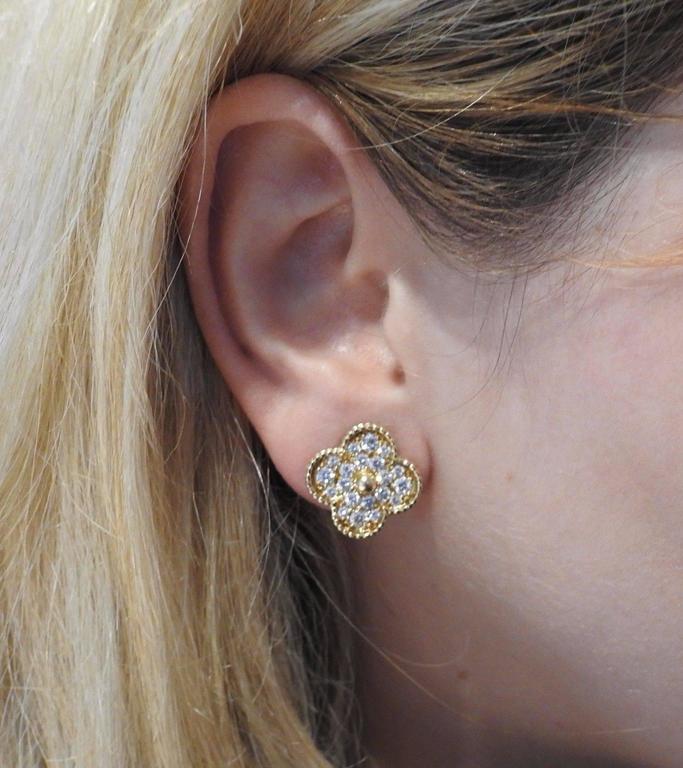 van cleef magic alhambra earrings