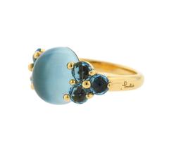 Pomellato Luna Gold Blue Topaz Ring