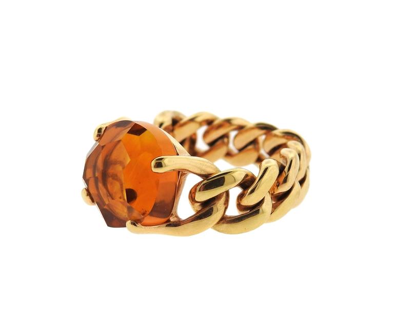 Pomellato Lola Gold Madeira Quartz Ring