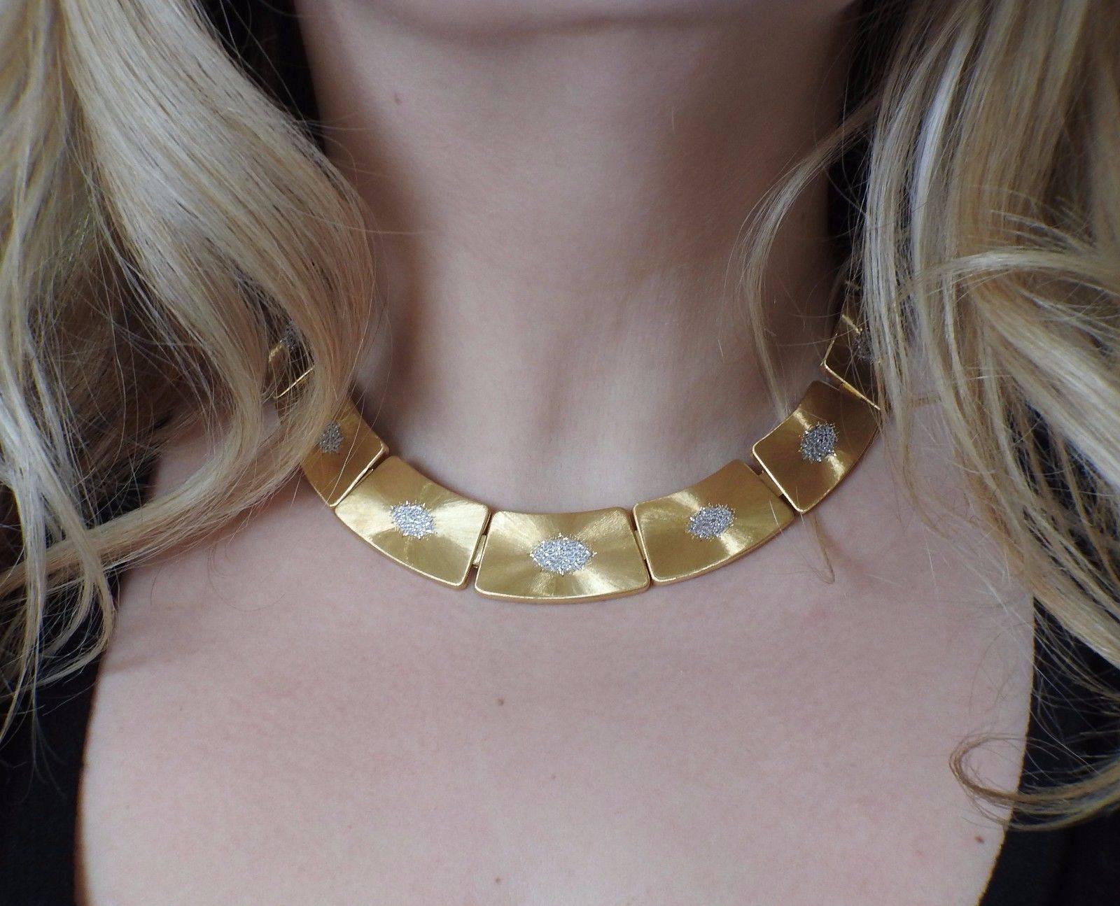 Women's Buccellati Geminato Gold Panel Necklace