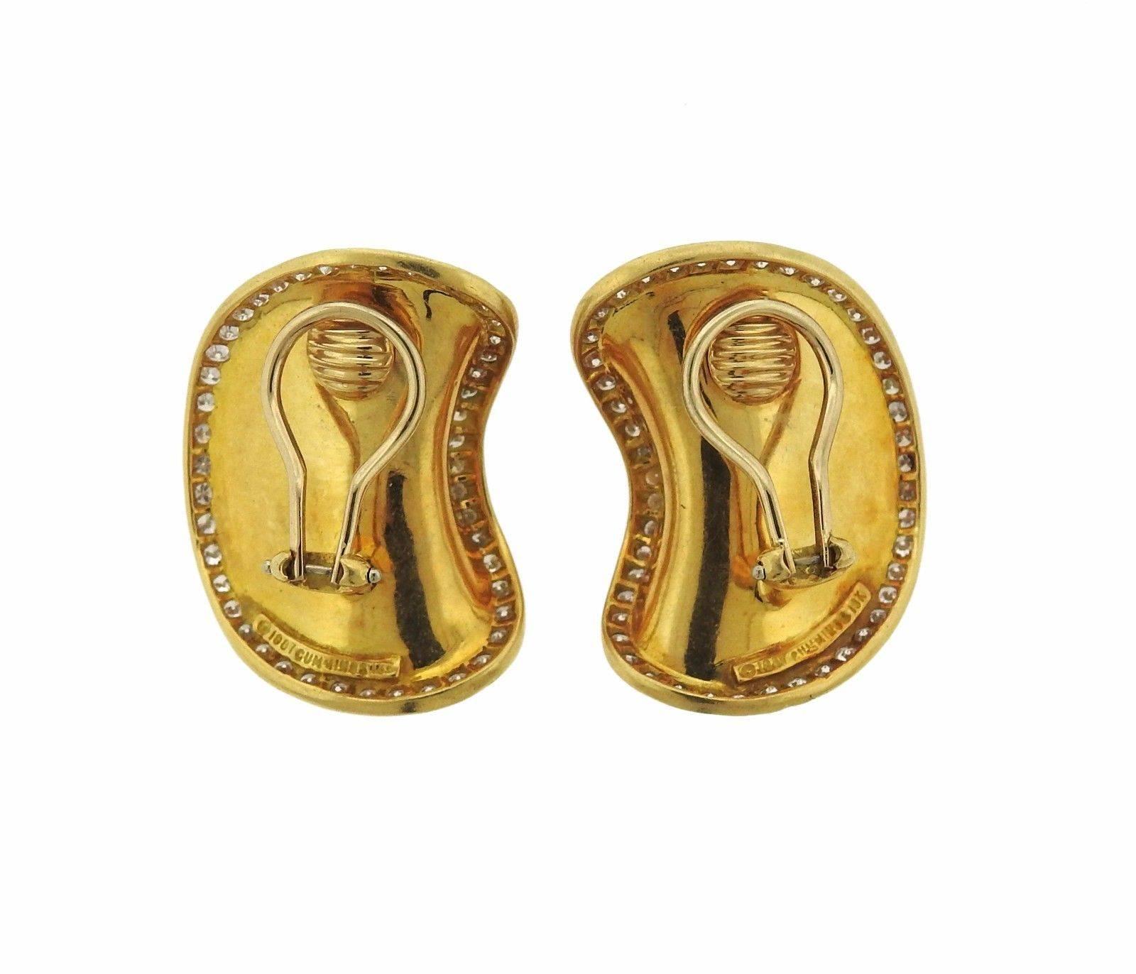 Women's Angela Cummings Gold Diamond Earrings
