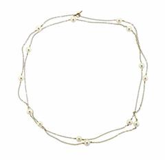 Tiffany & Co. Elsa Peretti Gold Pearls By The Yard Necklace