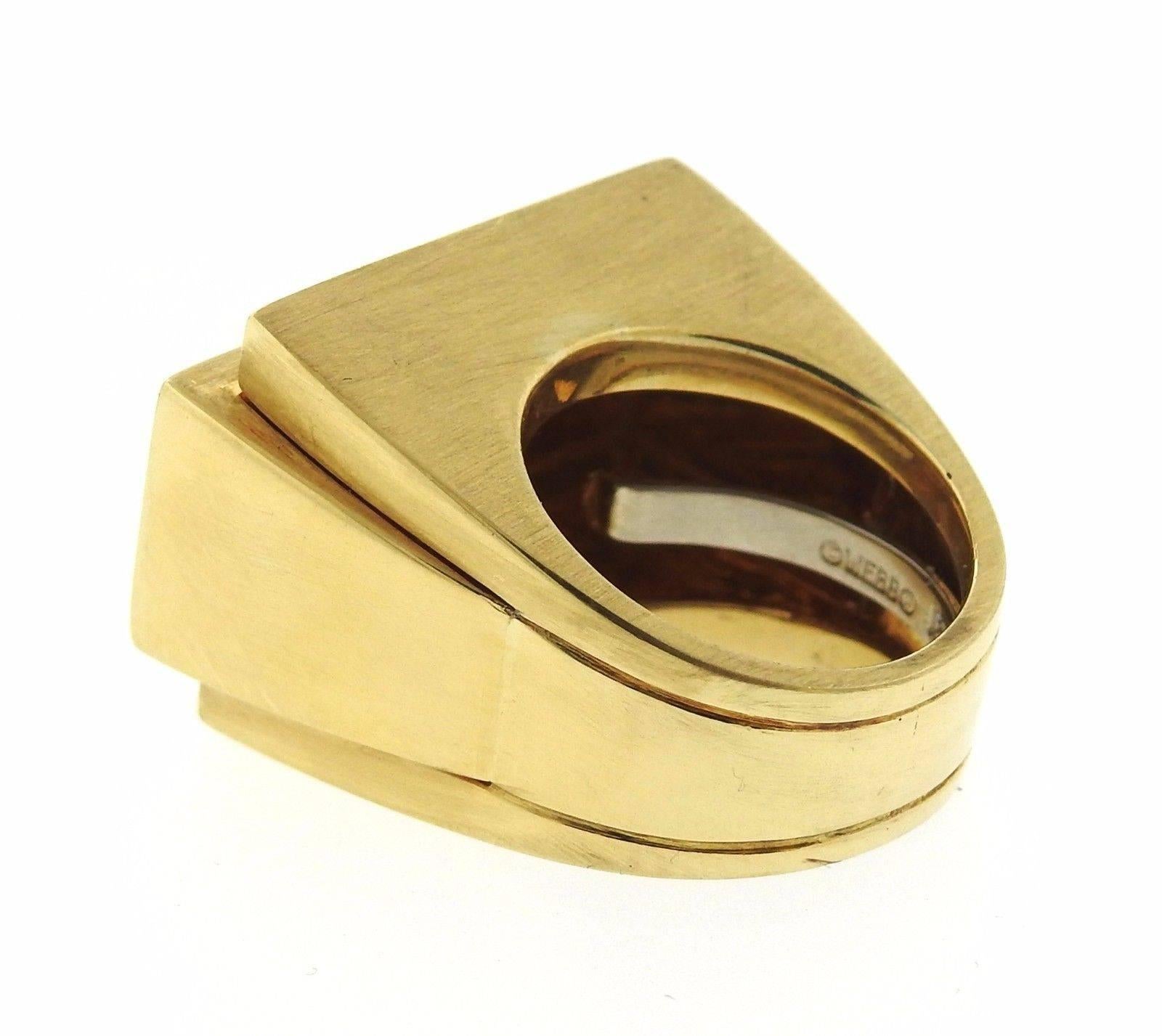 Women's Large Geometric David Webb Gold Ring