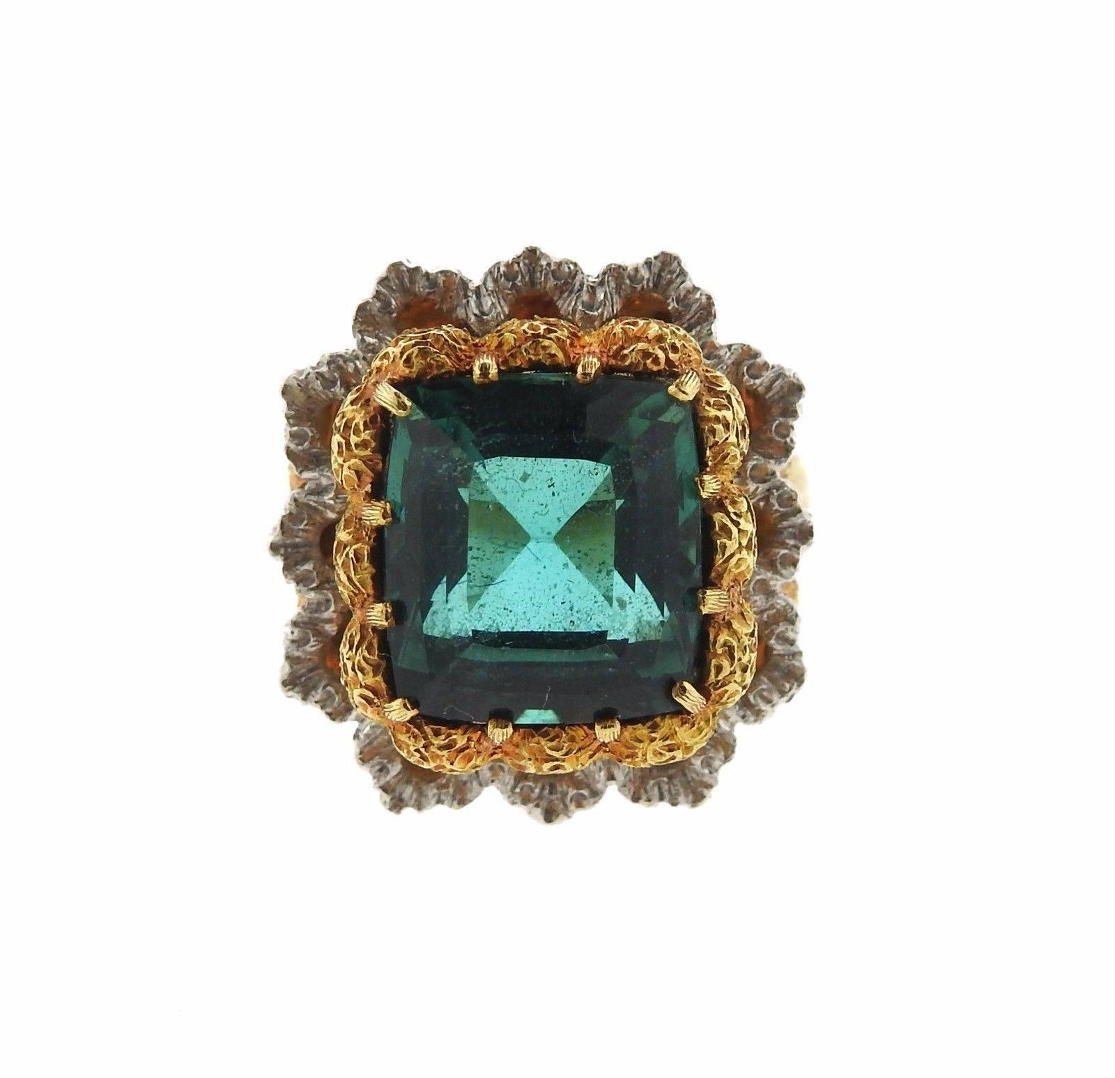 Women's or Men's Buccellati Tourmaline Gold Ring