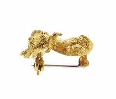 Buccellati Gold Pekingese Dog Brooch Pin