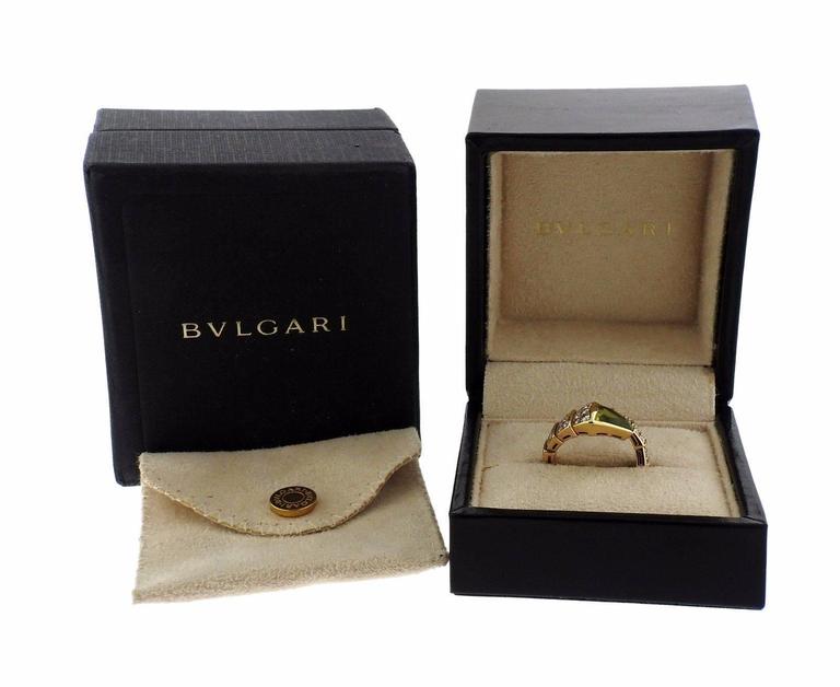 Bulgari Serpenti Peridot Diamond Gold Coil Ring at 1stDibs | bulgari ...
