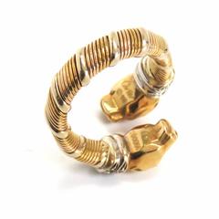 1990s Cartier Cougar Head Gold Diamond Ring
