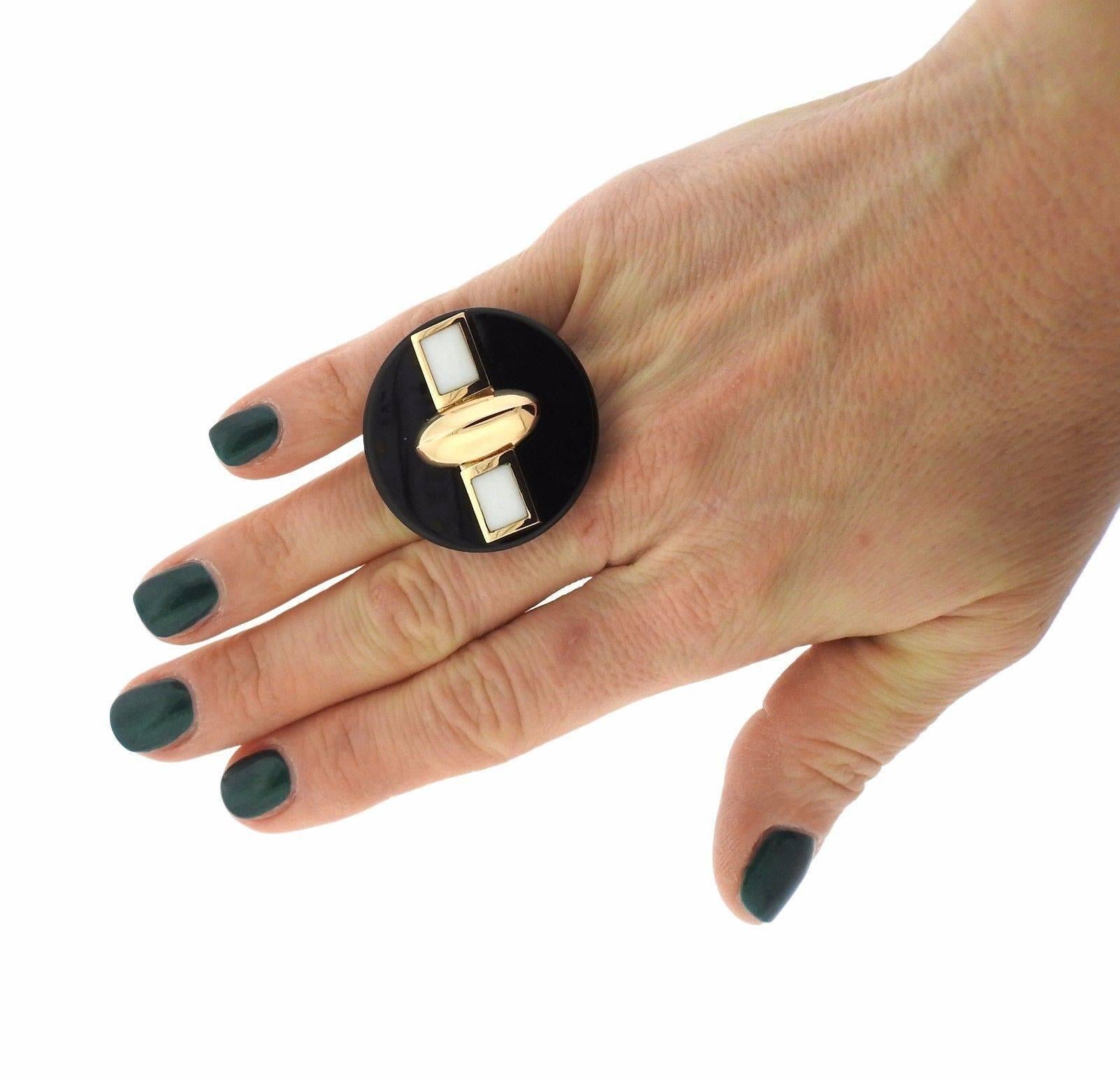 Women's Giorgio Facchini Onyx Gold Ring