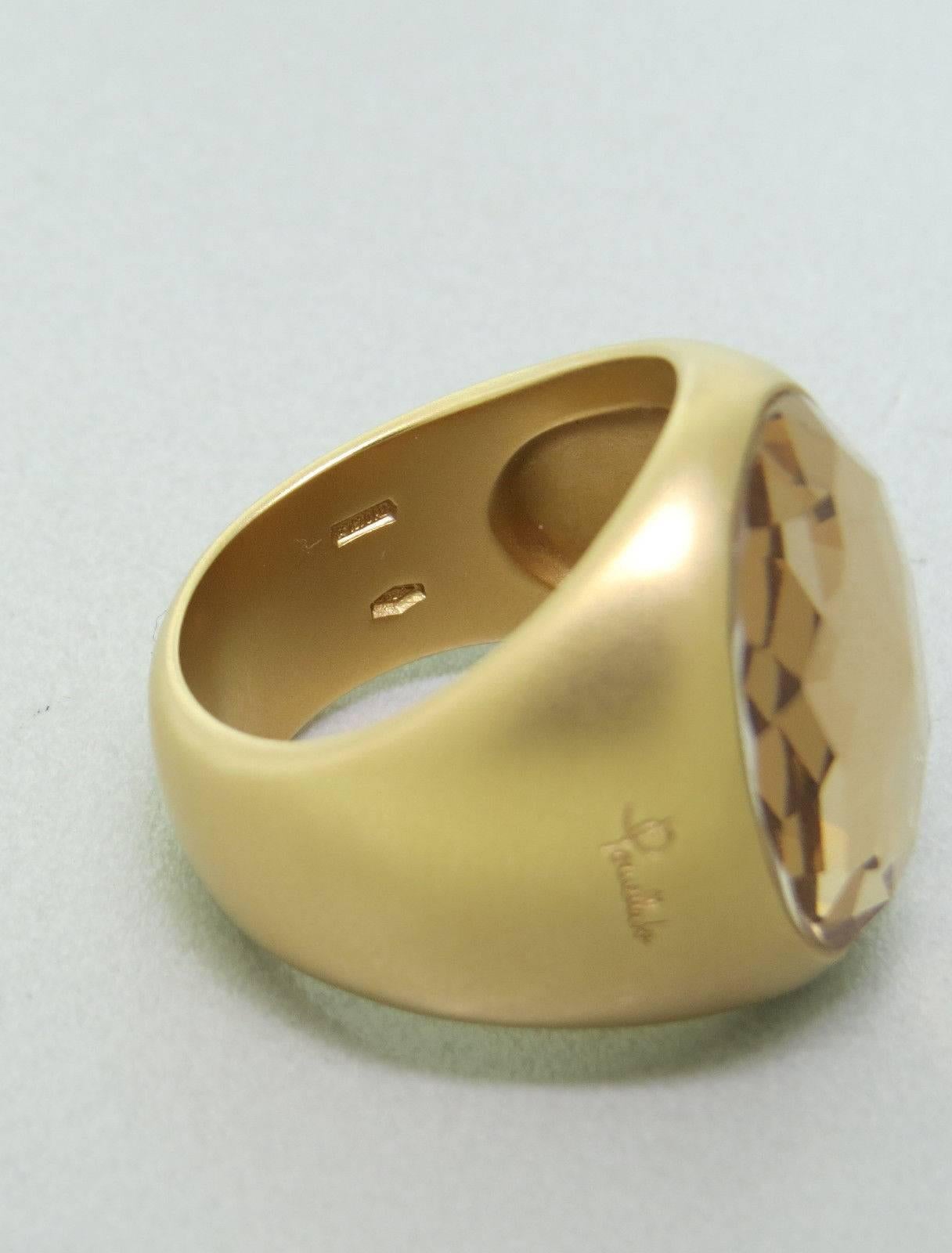 Pomellato Narciso Gold Bergkristall Ring im Zustand „Neu“ in Lambertville, NJ