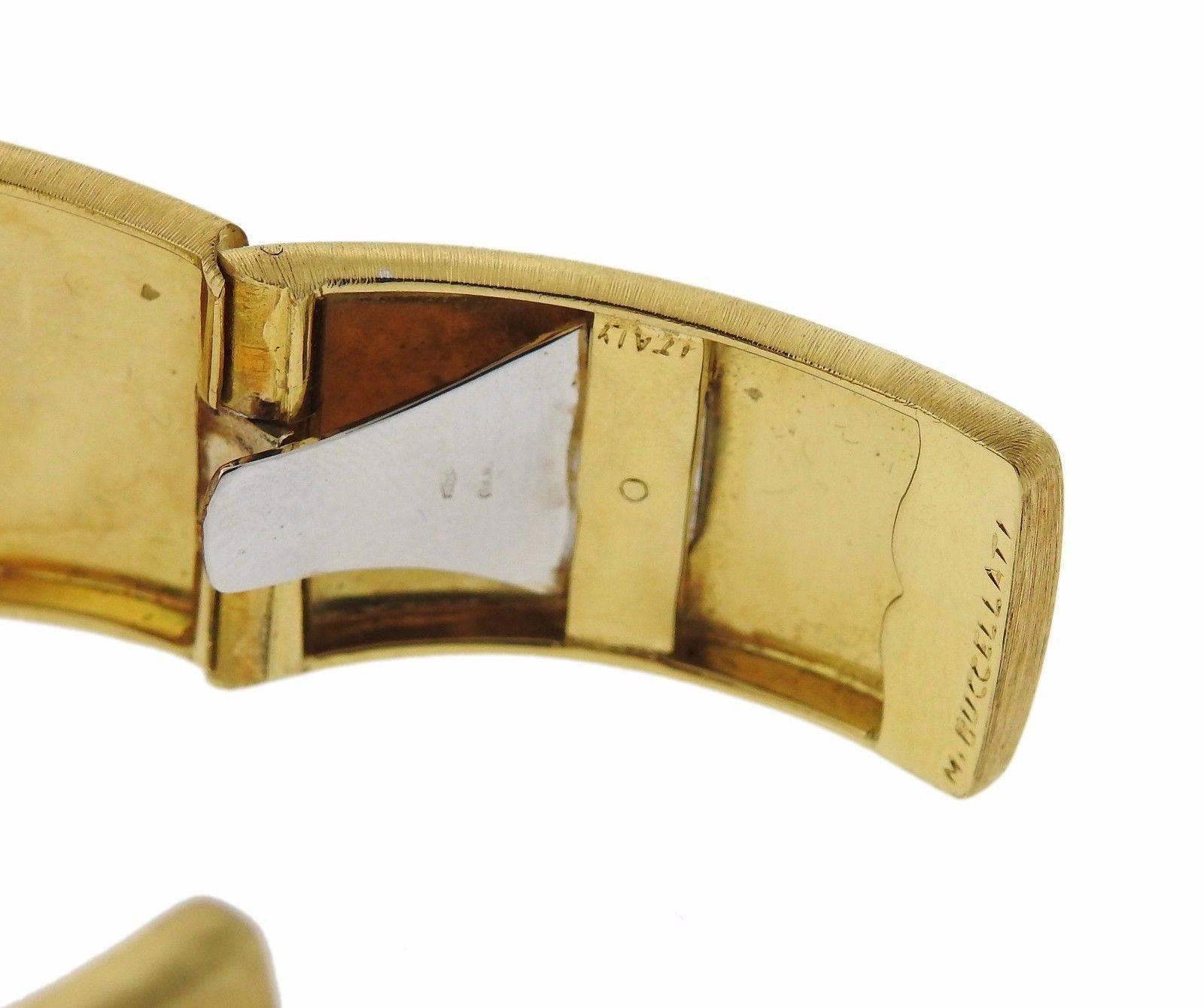 Mario Buccellati Classic Gold Diamond Cuff Bracelet 1