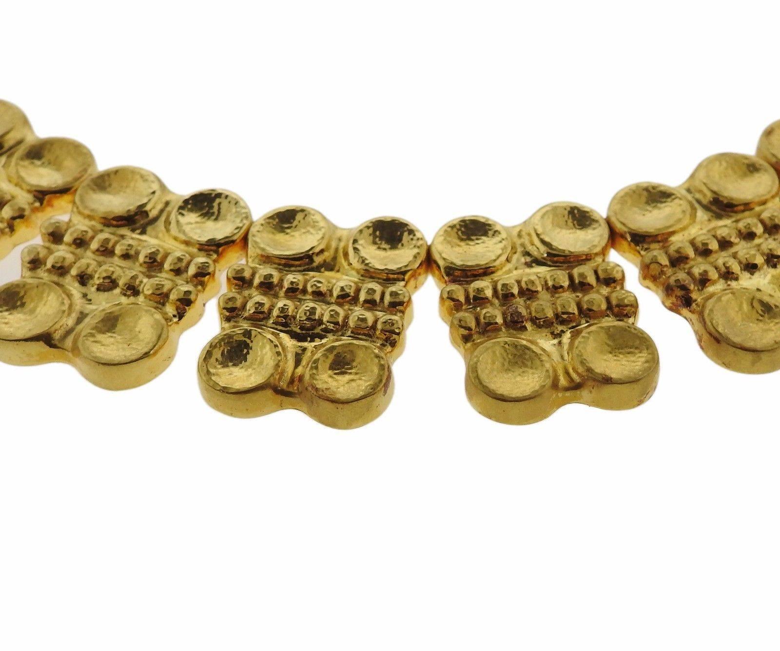 Impressive Zolotas Greece Gold Necklace Earrings Set 2