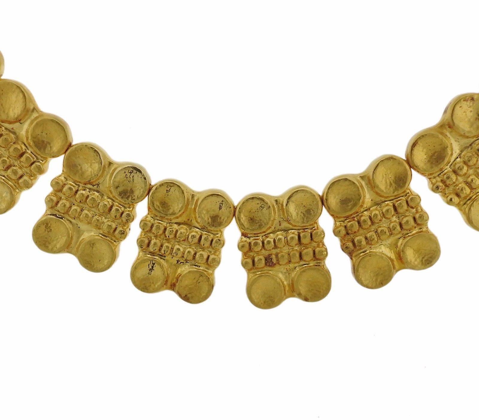Impressive Zolotas Greece Gold Necklace Earrings Set 3