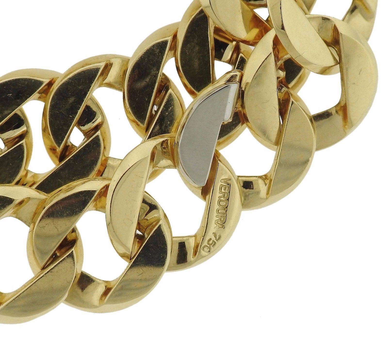 Women's Verdura Gold Curb Link Double Wrap Bracelet