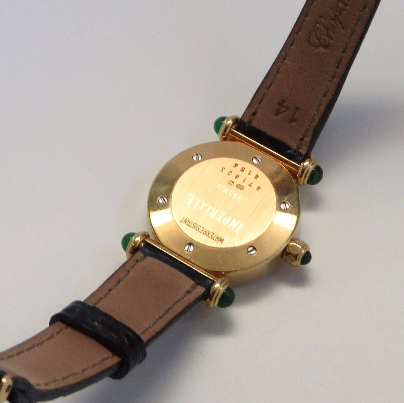Women's Chopard LadiesYellow Gold Diamond Emerald Imperiale Quartz Wristwatch
