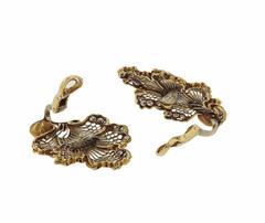 Exquisite Buccellati Honeycomb Gold Diamond Earrings