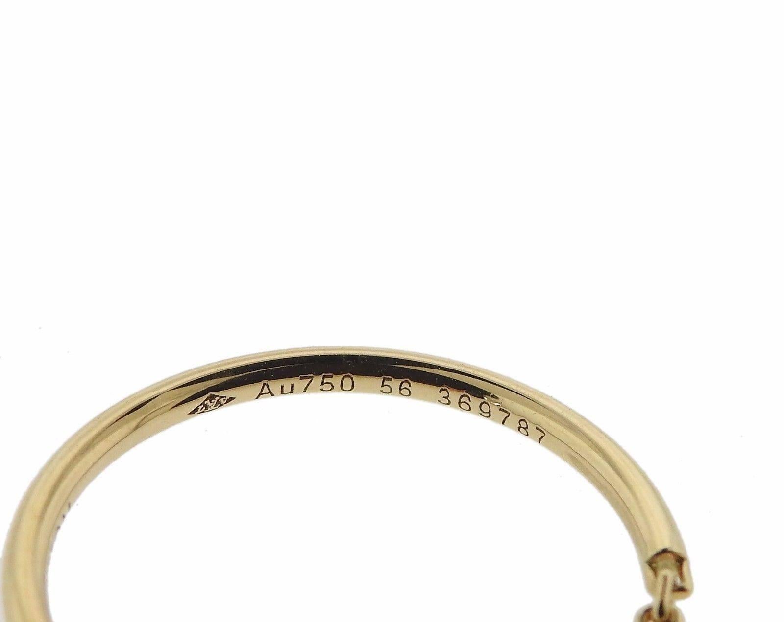 Louis Vuitton Diamond Gold Vague Monogram Idylle Pampille Triple Ring Set In Excellent Condition In Lambertville, NJ