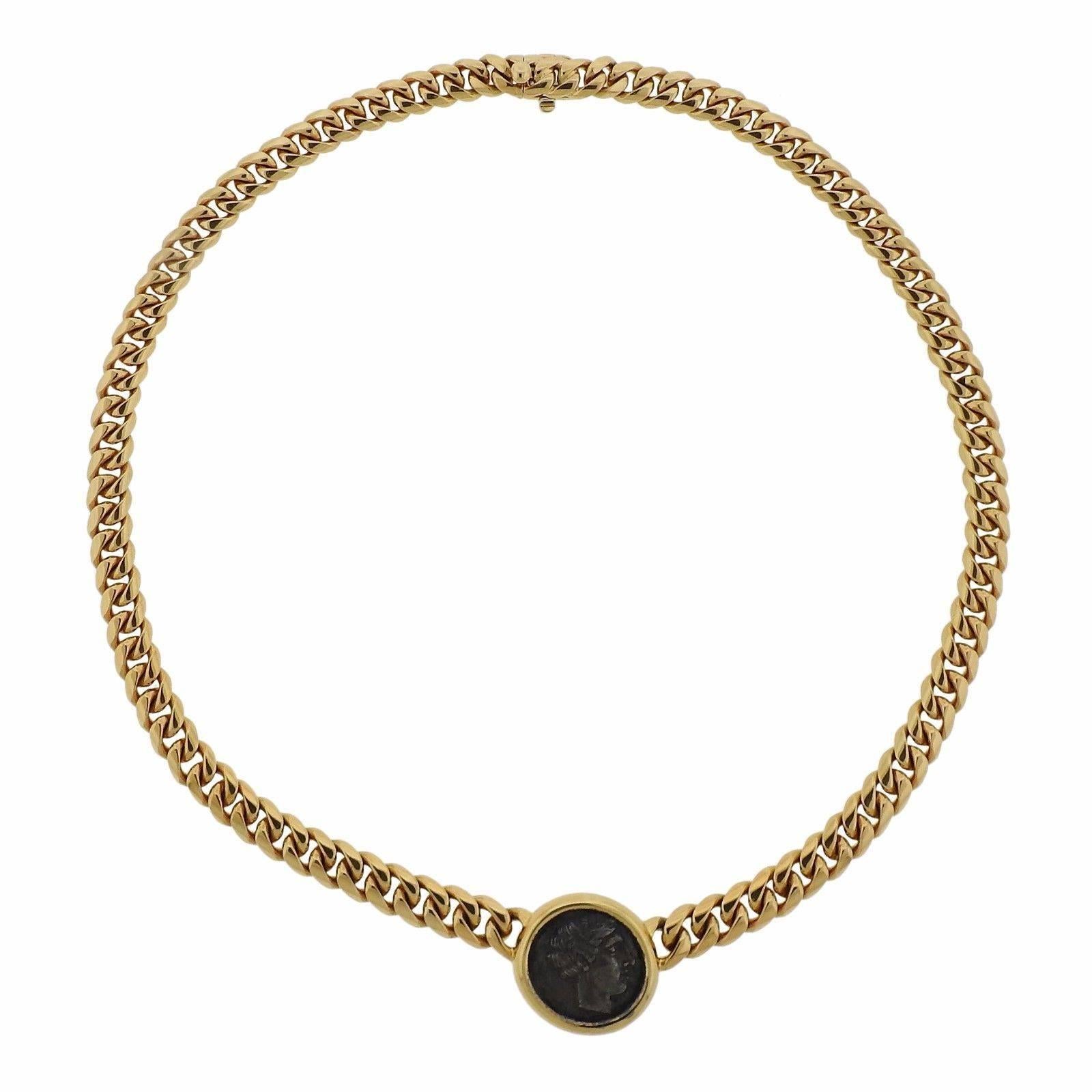 Bulgari Gold Ancient Coin Necklace