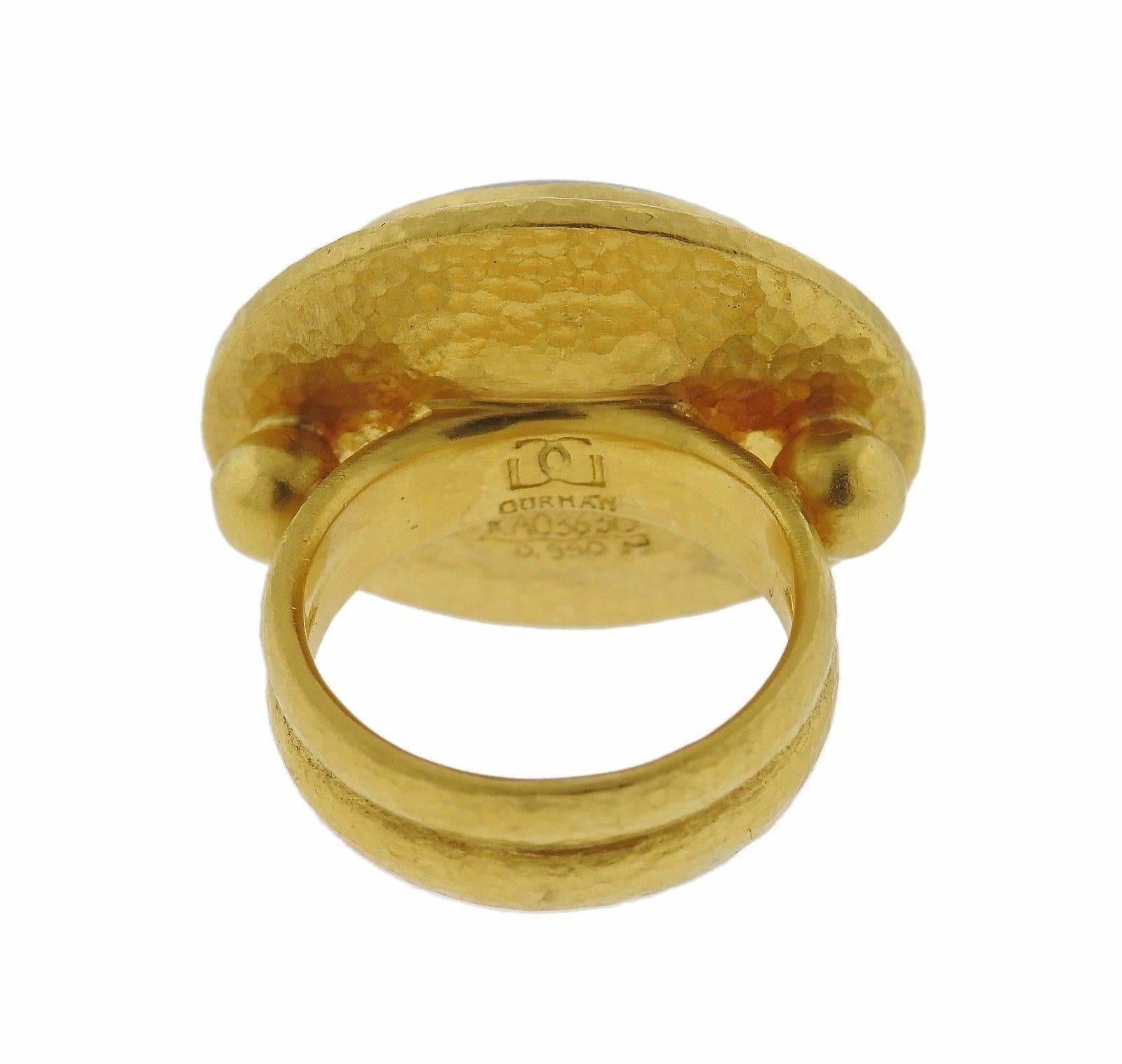 Women's Gurhan Tanzanite Cabochon Diamond Gold Ring