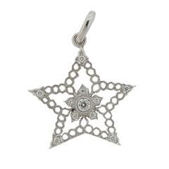 Buccellati White Gold Diamond Star Pendant
