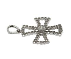 Buccellati White Gold Diamond Cross Pendant
