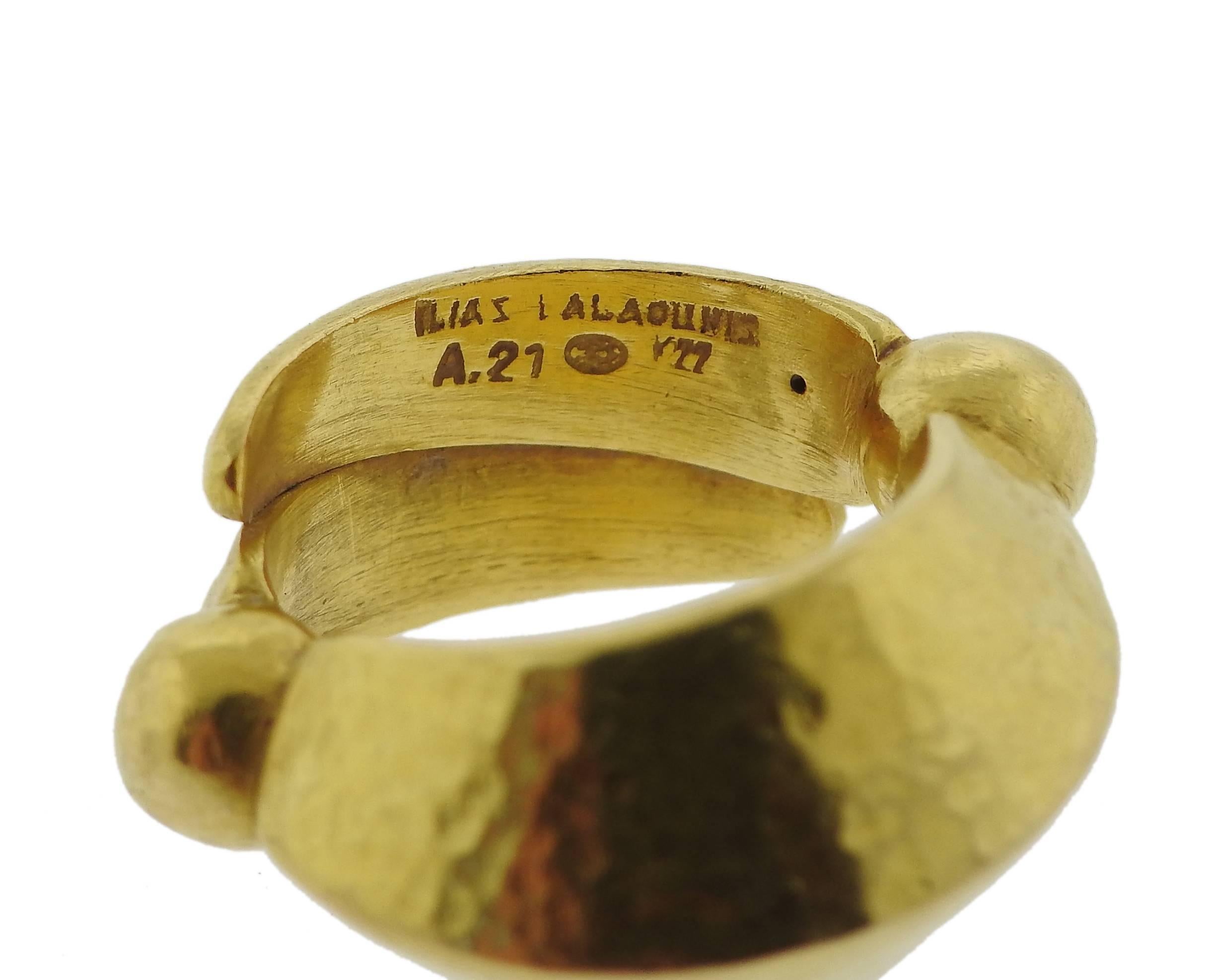 Ilias Lalaounis Gold Ring In Excellent Condition In Lambertville, NJ
