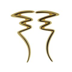 Tiffany & Co. Paloma Picasso Gold Zig Zag Earrings