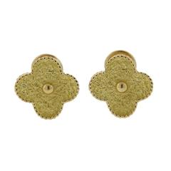 Van Cleef & Arpels Vintage Alhambra Gold Earrings