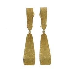 1970s Buccellati Gold Day and Night Drop Earrings 2