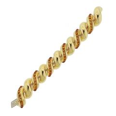 Seaman Schepps Sugarloaf Citrine Gold Bracelet 7