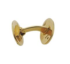 Verdura Blue Enamel Gold Oval Cufflinks