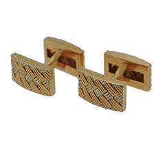 Tiffany & Co. Gold Woven Cufflinks