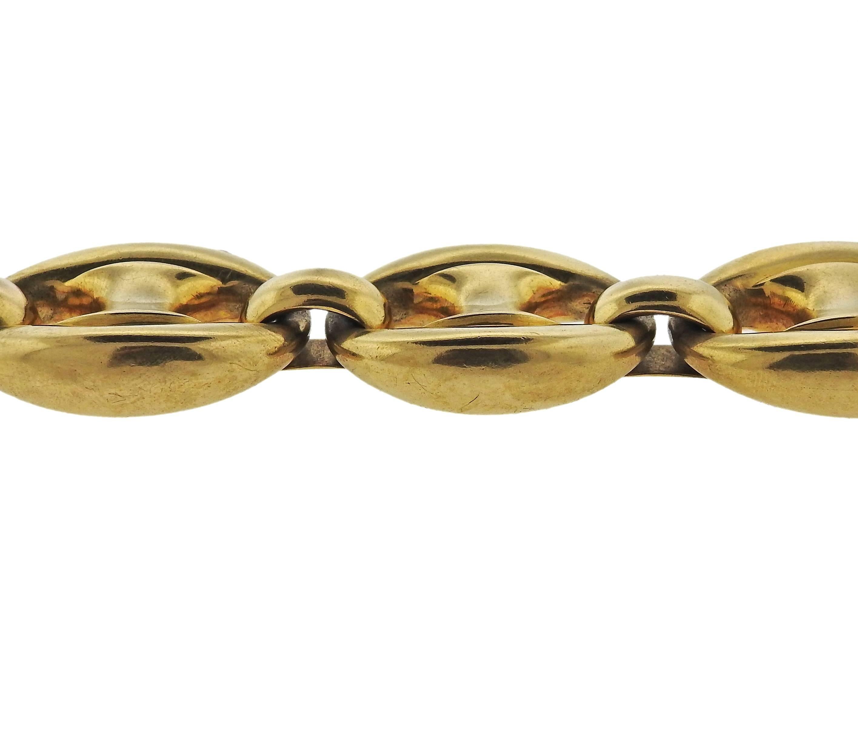 Tiffany & Co. Massive Carlo Weingrill Gold Link Bracelet In Excellent Condition In Lambertville, NJ