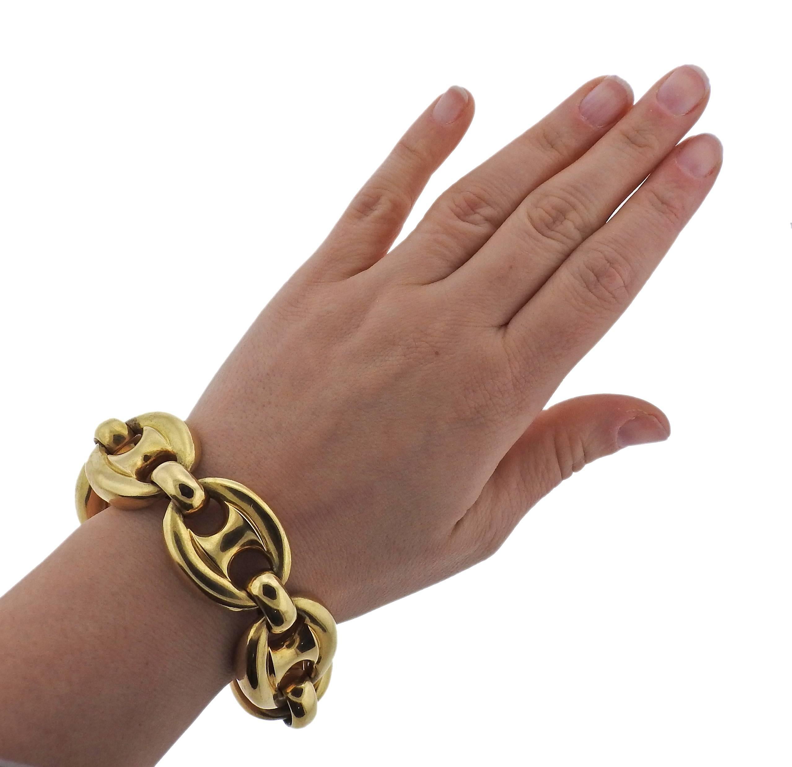 Tiffany & Co. Massive Carlo Weingrill Gold Link Bracelet 1