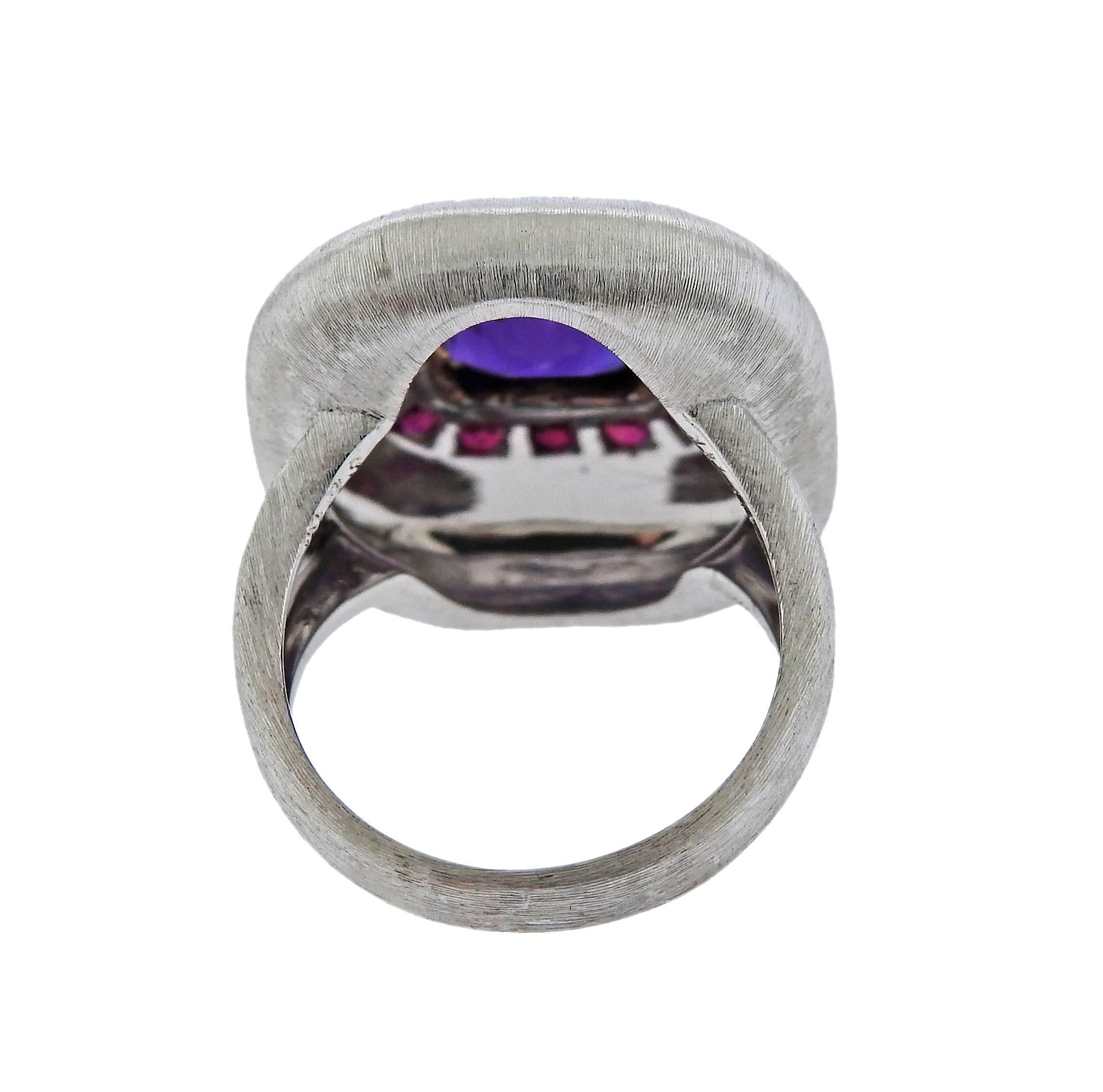 ruby and amethyst ring
