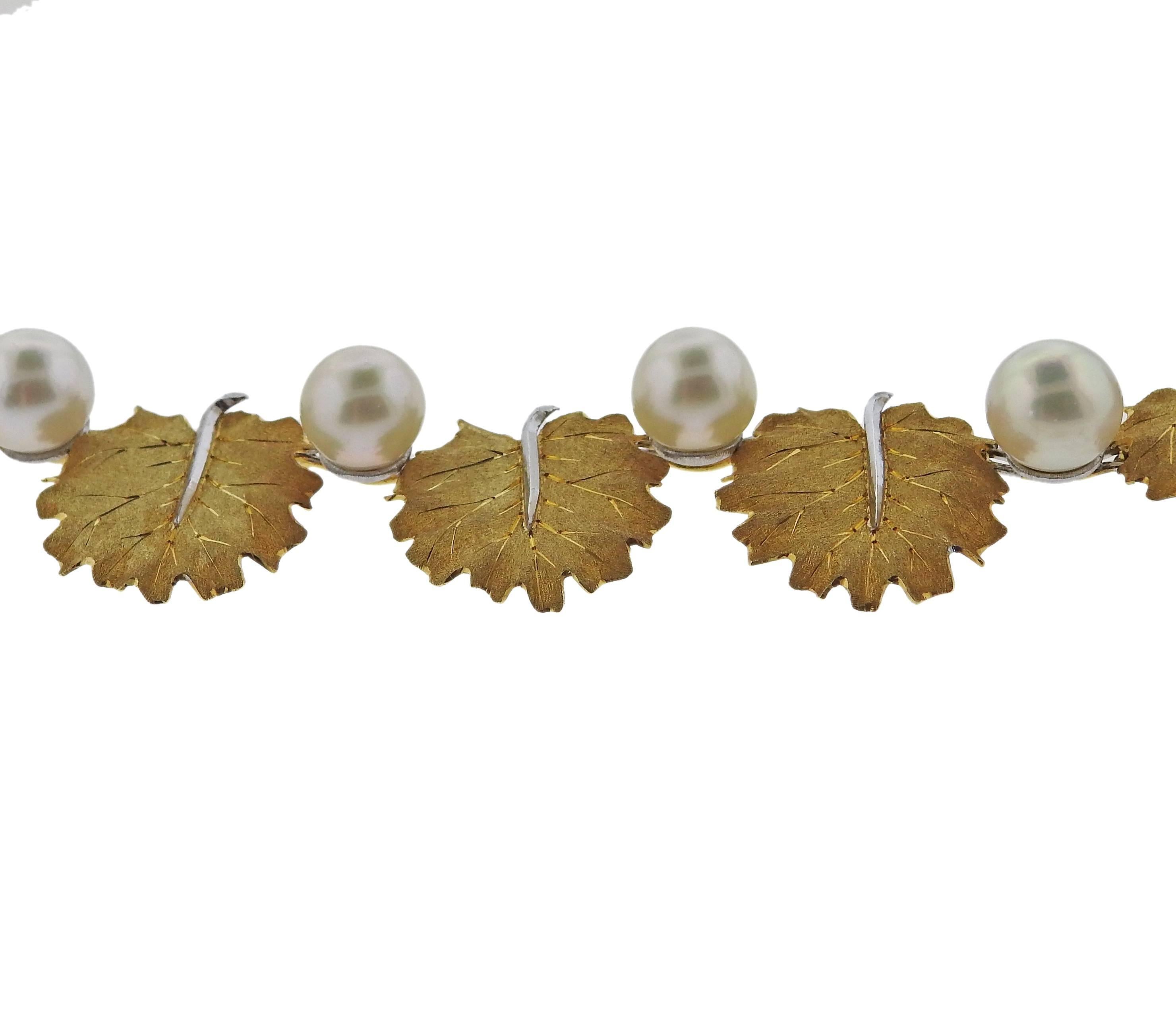 buccellati leaf necklace